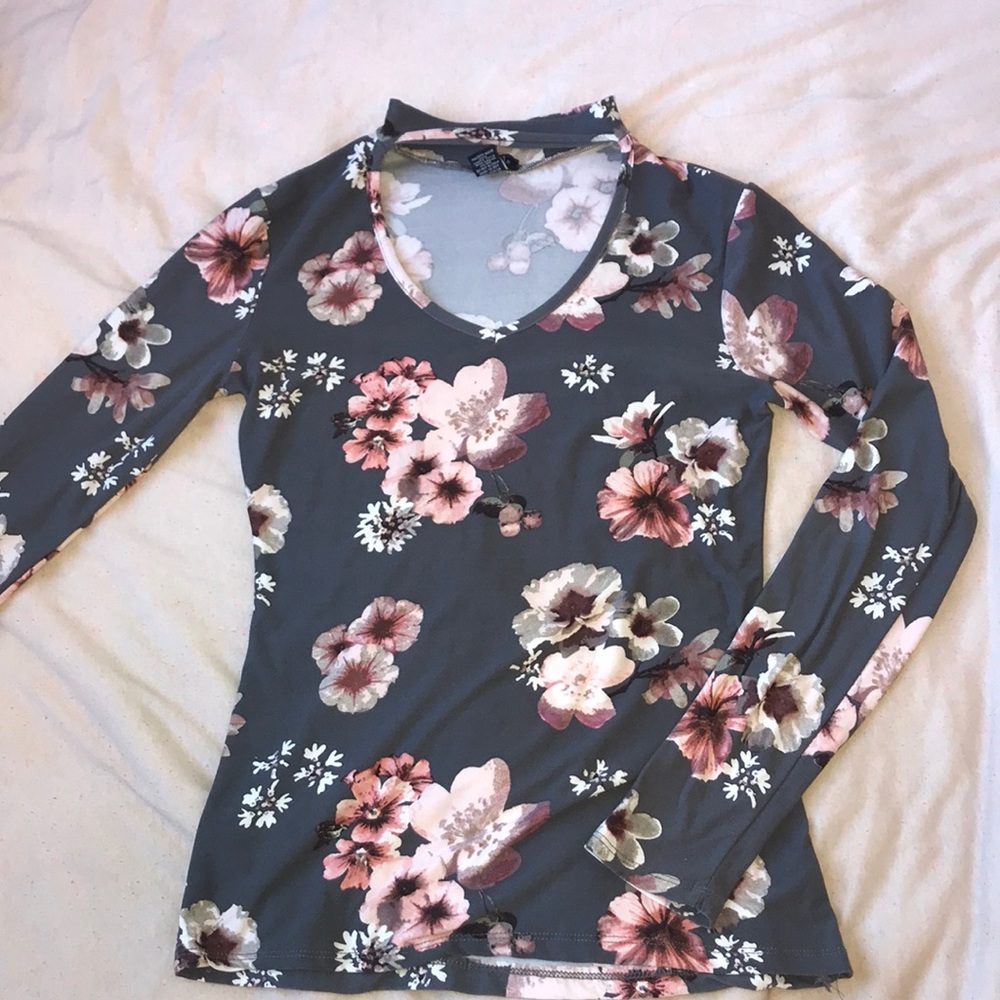 long sleeve floral shirt